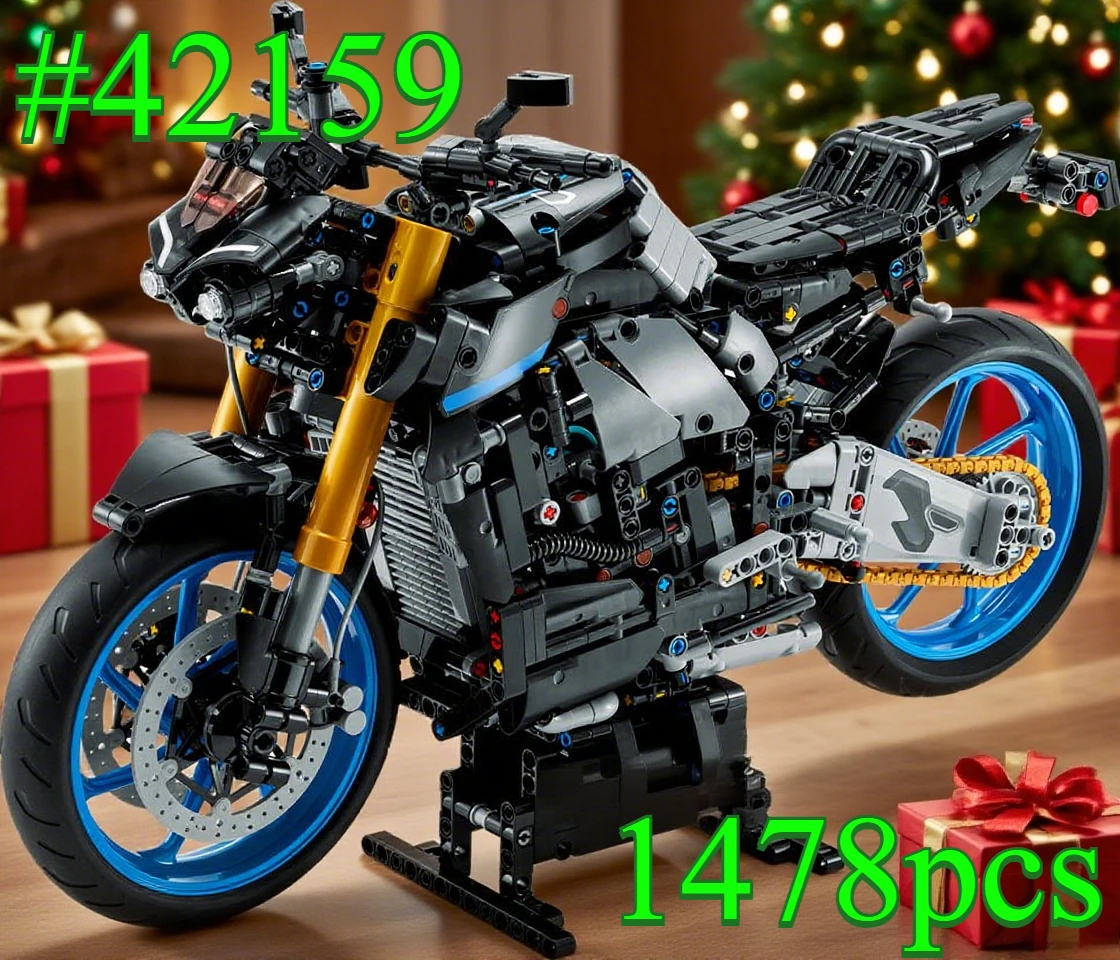 Set Blok Bangunan Sepeda Motor MT-10 SP 42159, Kompatibel dengan Partikel Lego, Cocok untuk Hadiah Natal 1478 pcs