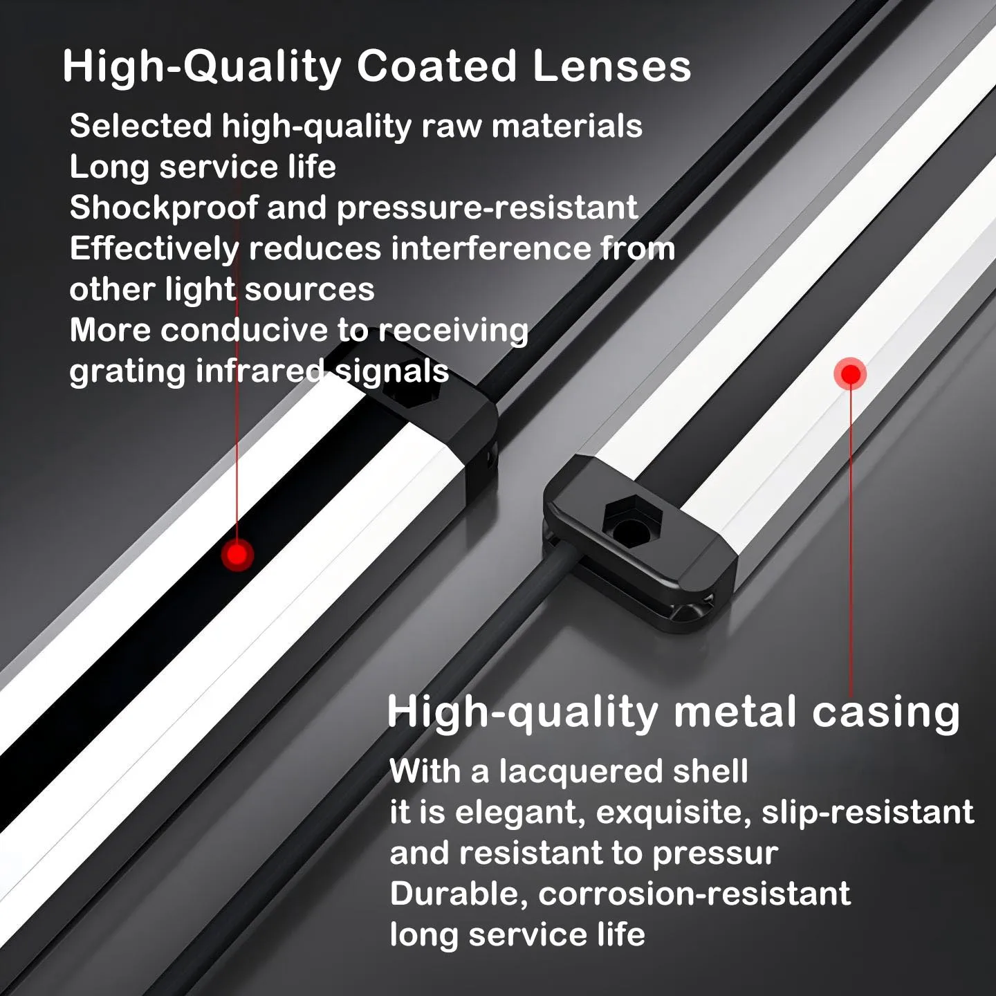 Silver Slim PARMA Safety Light Curtain Infrared Through Beam Sensor Industrial Photoelectric Protective Fitting For Punch Press