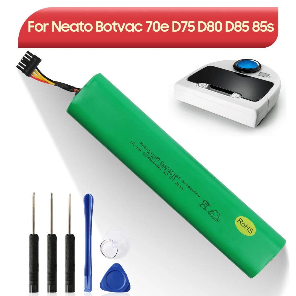 Original Replacement Battery For Neato Botvac 70 70e D75 D80 D8 D85 85s D7500 205-0012 Sweeping Robot Battery 3600mAh