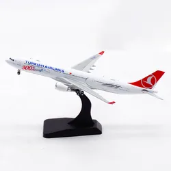 Diecast 1:400 Scale Turkish Airlines A330-300 TC-LNC Alloy Aircraft Model Collection Ornaments Display Toy Gift