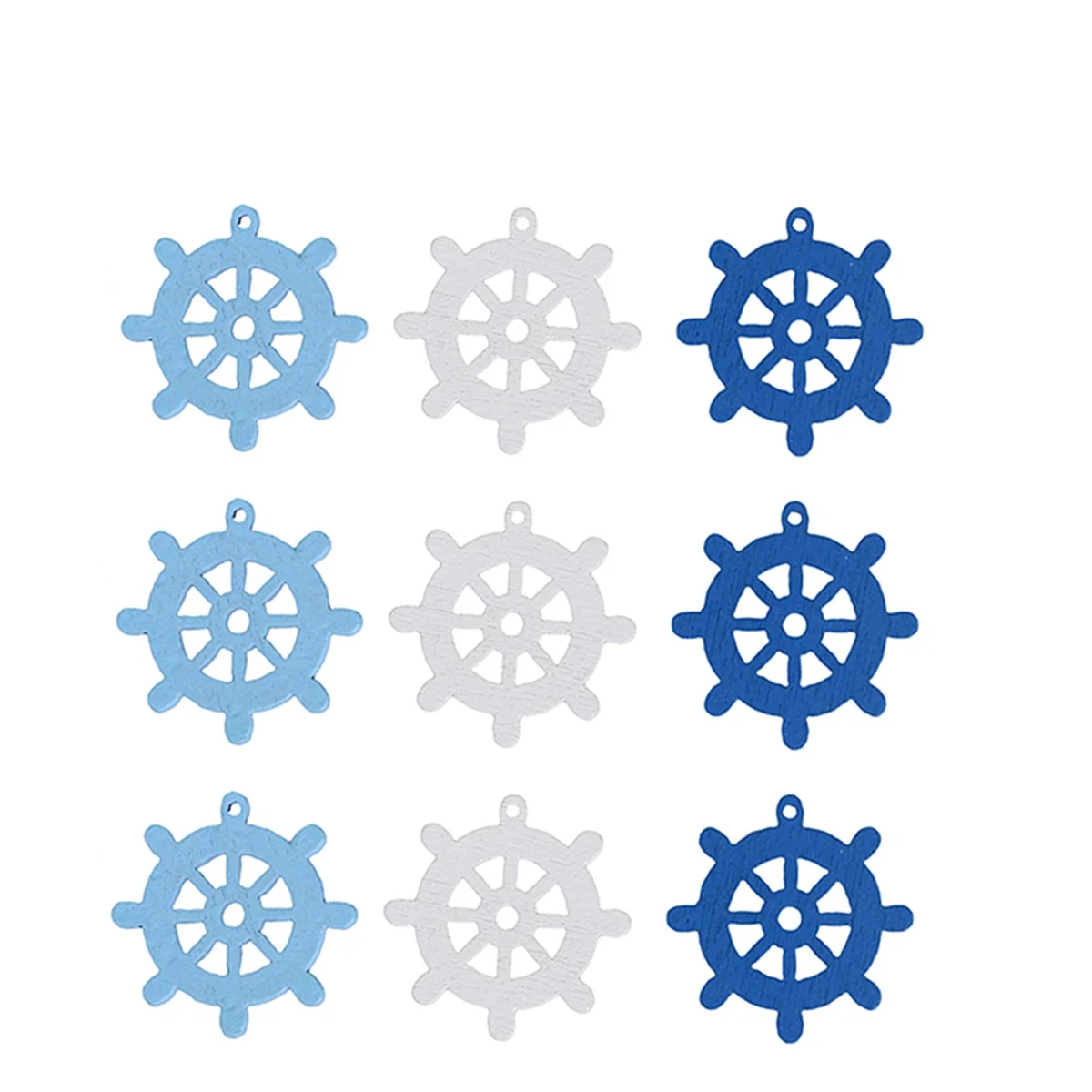 

100 pcs Wooden Boat Rudder Decorative Plaque 25X25Cm Precise Cutout Diy Craft For Home Wedding Party Garden Decor Anchor Helm