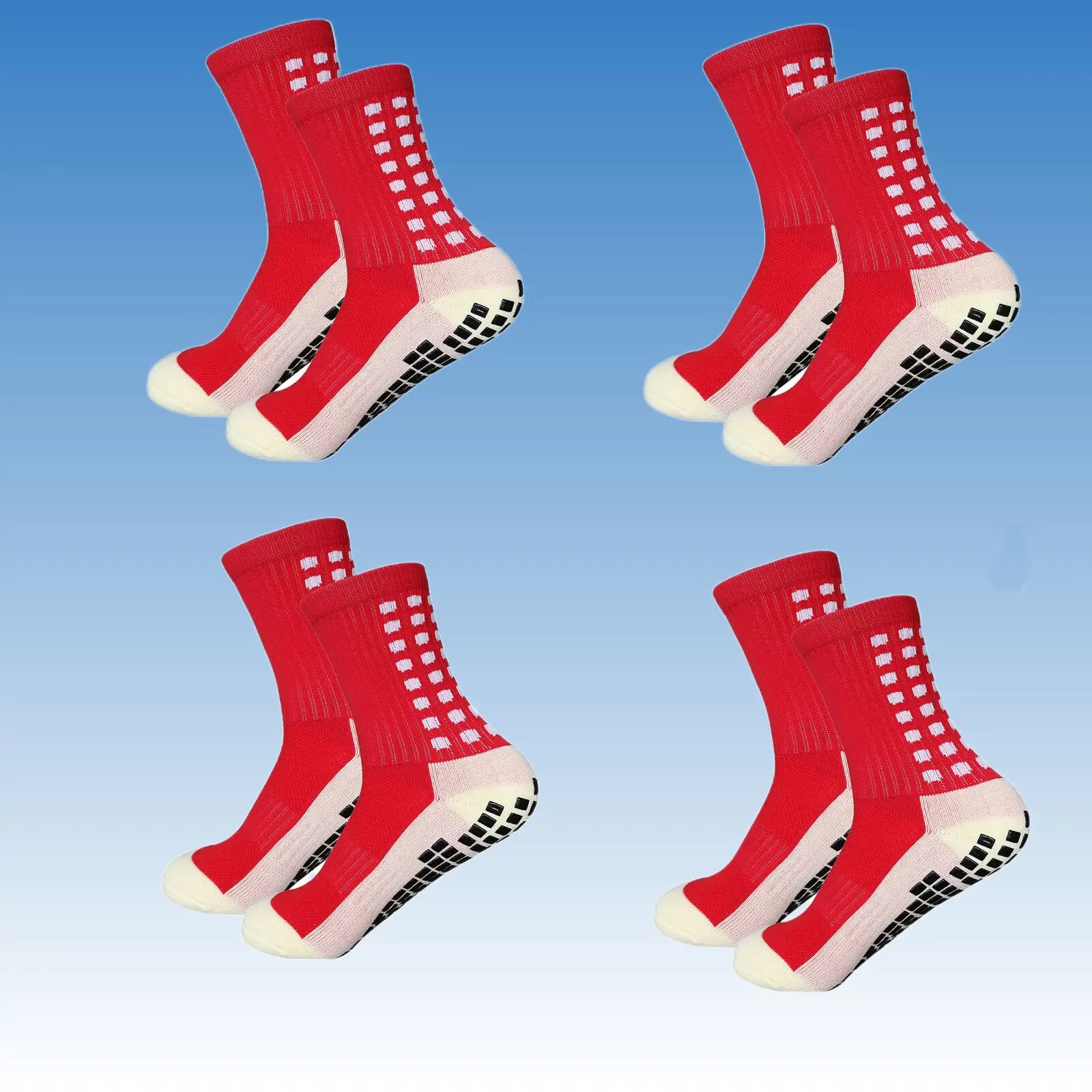 Chaussettes de football pour hommes, haute qualité, absorption de la sueur, désodorisation, chaussettes de sport respirantes, chaussettes de football coordonnantes, 4/8 paires