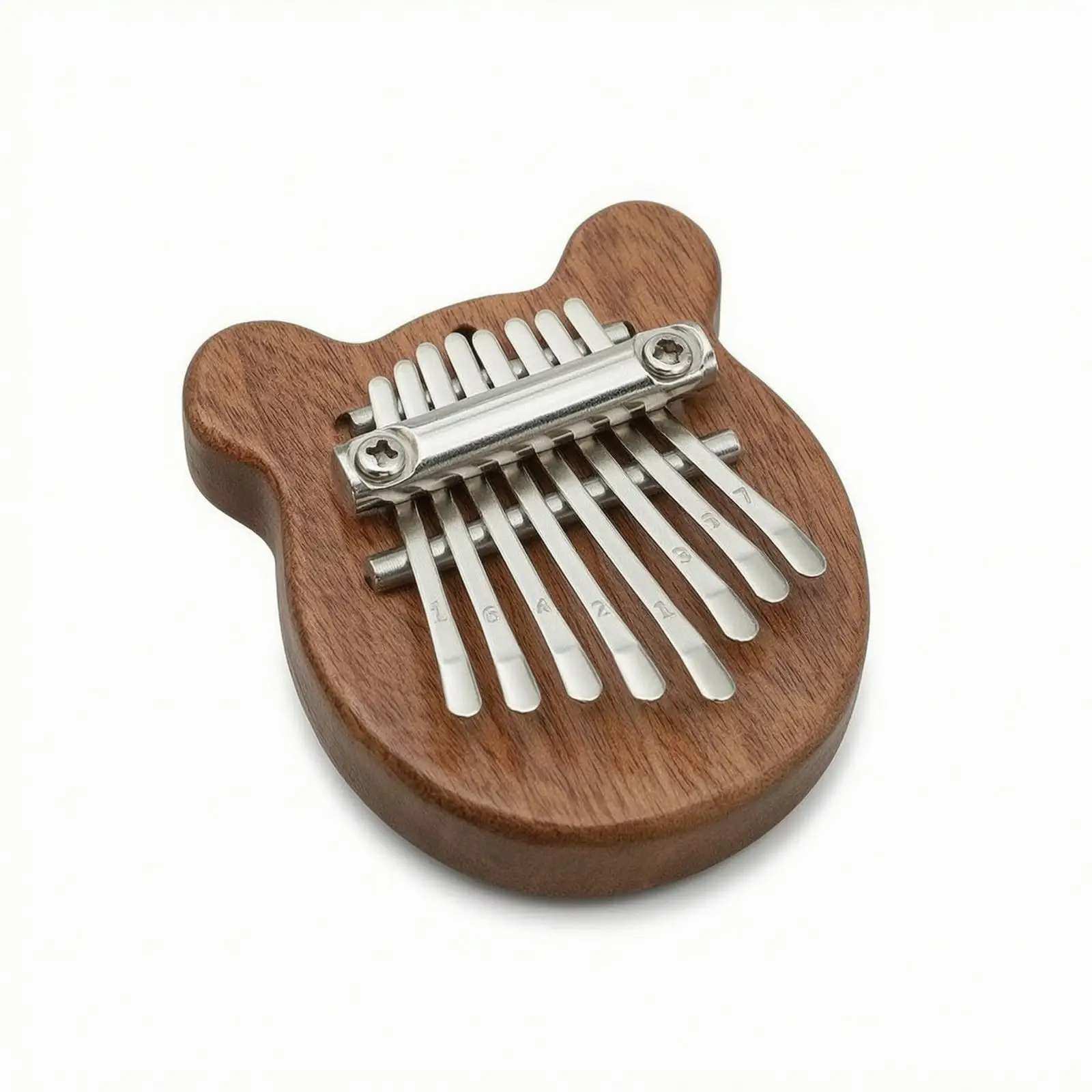 Small Wooden Thumb Piano Kalimba 8 Note Metal Tine Instrument Compact Hand Piano for Children Educational Toy