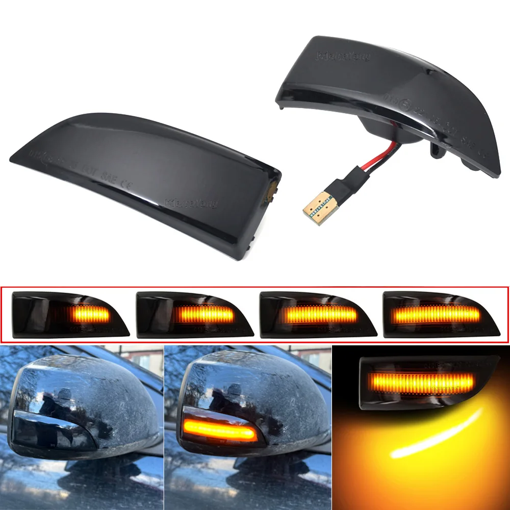 Dynamic LED Rearview Mirror Flowing Turn Signal Light For Renault Megane MK3 Scenic Laguna III X91 Fluence Latitude Safrane