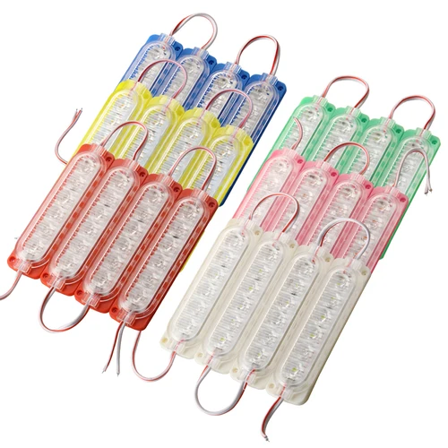 Luz de advertencia LED ultrafina, 6 luces de señal de rejilla, lámpara de parada de camión, indicador de remolque, placa de guía de luz publicitaria, 24V, 4 unidades