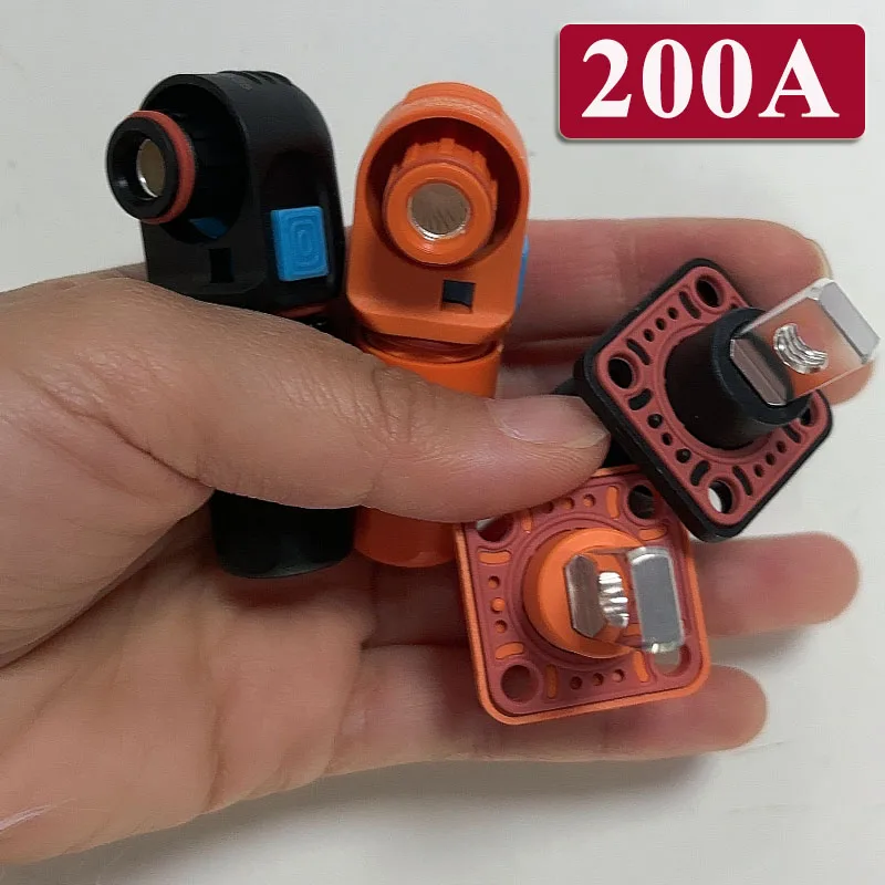 200A Through Wall Terminal Block Single Core Energy Storage Connector 120A Waterproof 35/50mm2 Lithium Battery Plug Sokcet