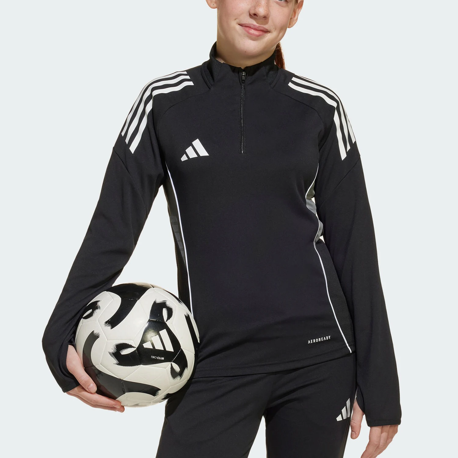 

Adidas Authentic Soccer Boys' Semi-Zip Sport Slim Fit Sweatshirt IW0453