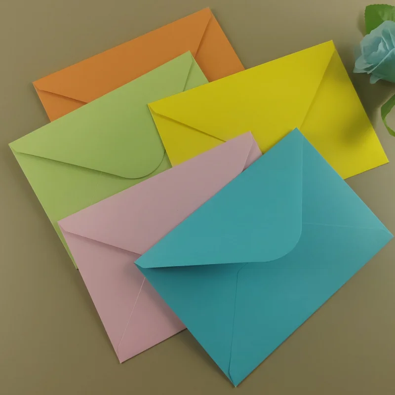 Custom 180g Thick Large European Style Colorful Envelopes Custom Greeting Cards Company Invitations Cash Vouchers Special