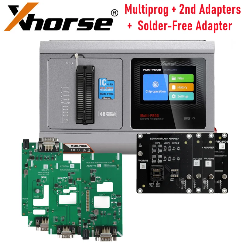 Xhorse MultiProg ECU TCU Programmer +XDMP04GL XDMP05GL XDMP06GL XDMP07GL + XDNPM3GL MQB48 Solder-Free Adapter 13pcs