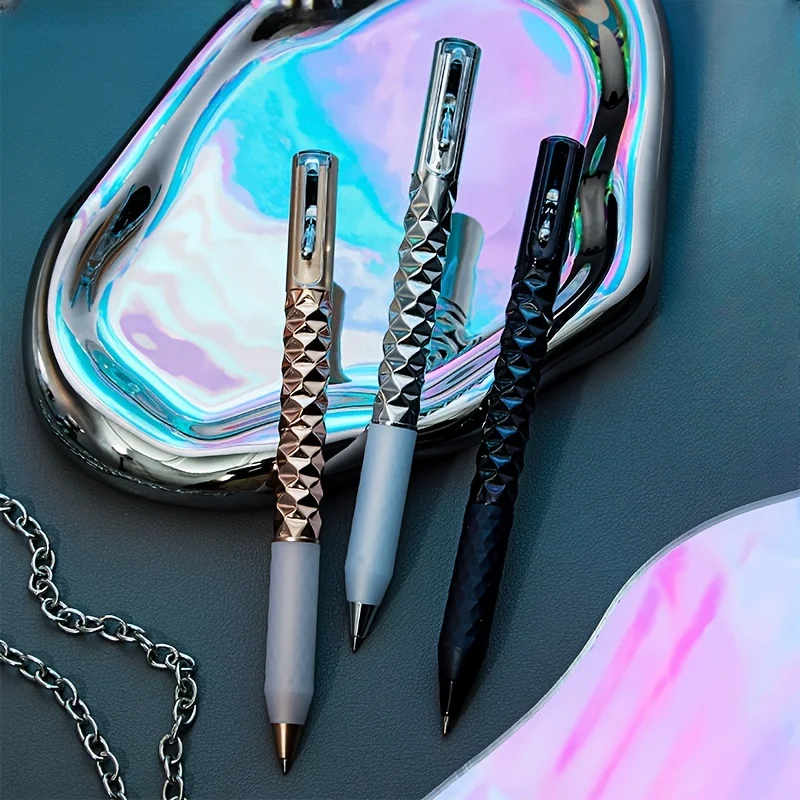 Geometric Deformation Decompression Diamond Motion Gel Pen 0.5mm Black Quick Drying Niche Cool Trend Sub Bullet