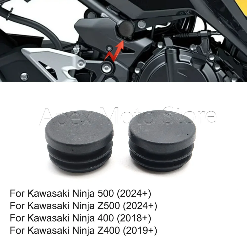 

Motorcycle Accessories Frame Hole Cover Caps Frame Hole Protection For Kawasaki Ninja400 Ninja 400 500 Z400 Z500 2018-2026