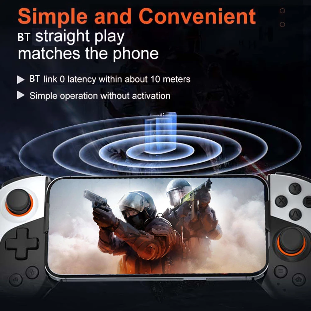 JK03 Telescopic Gamepad Wireless Mobile Gaming Controller 300mAh Game Handle For IOS/Switch/Android Game Console Accessor