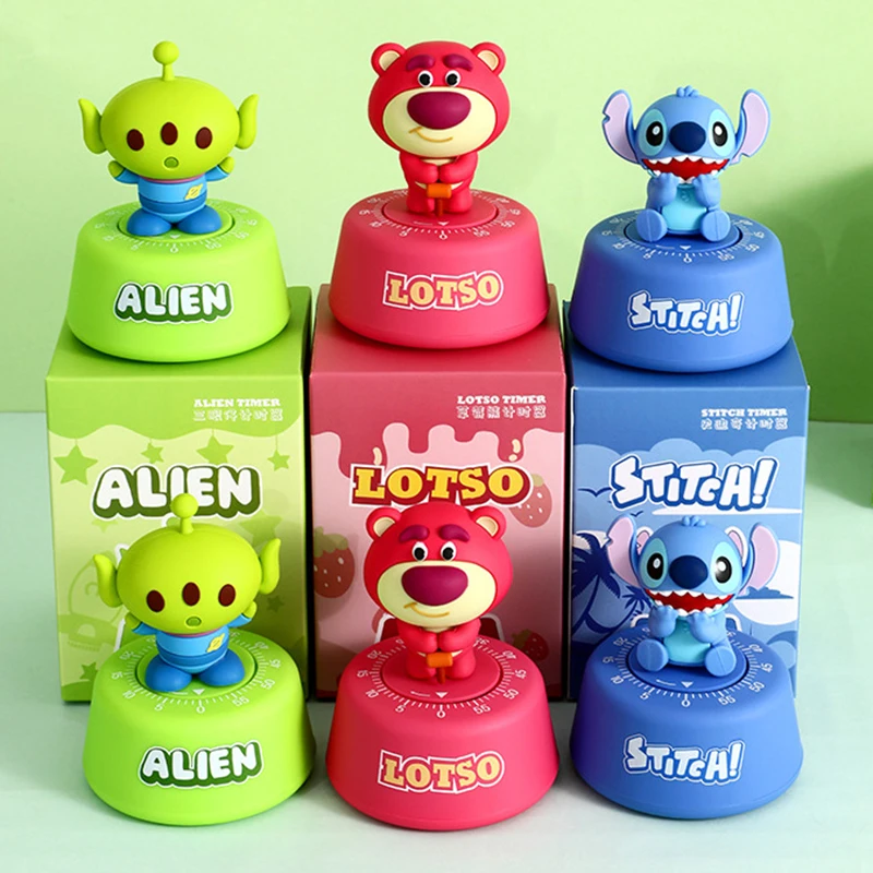 غرزة لوتسو أرقام الكرتون الموقت الأطفال الانضباط الذاتي التعلم إدارة الوقت زخرفة لعبة جهاز تذكير الميكانيكية #1