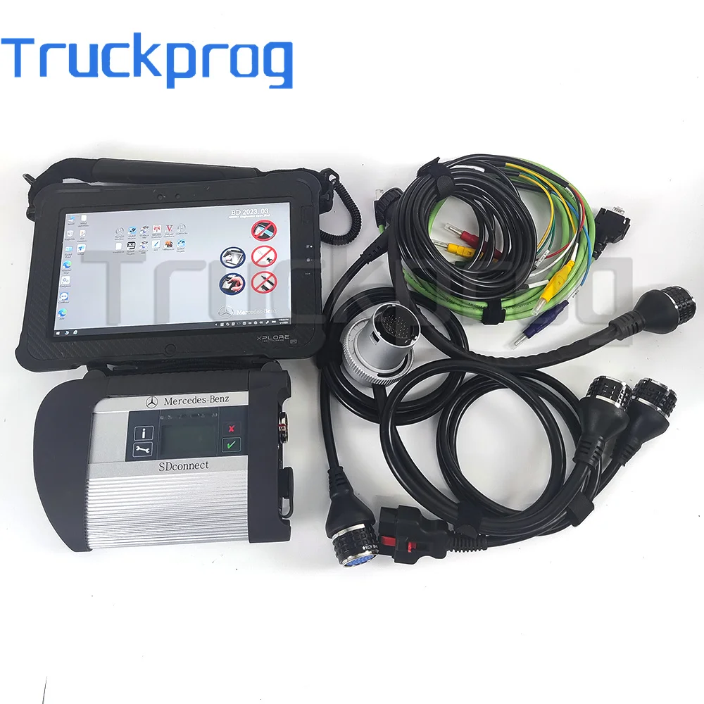 for MB Star C4 SD Connect Full Function Software SSD Xentry HHT for Benz Heavy Duty Truck Car Diagnostic Tool + XPLORE Tablet