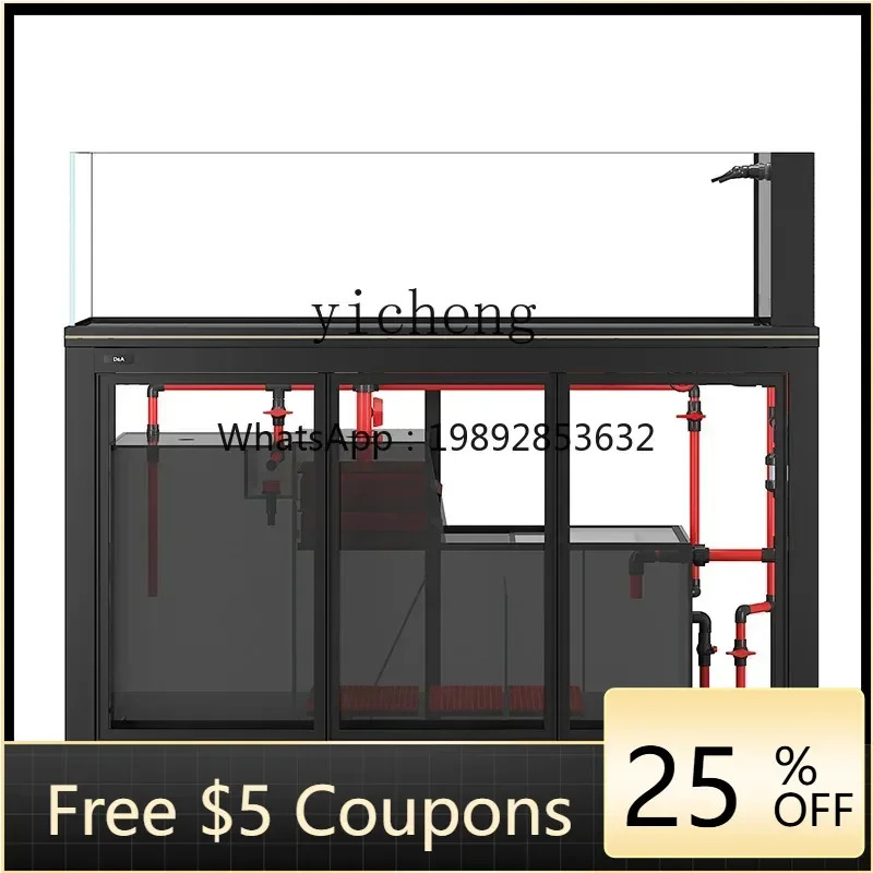 

ZC industrial wind stream tank professional model, large ultra-white glass fish tank in the living room, filter aquarium