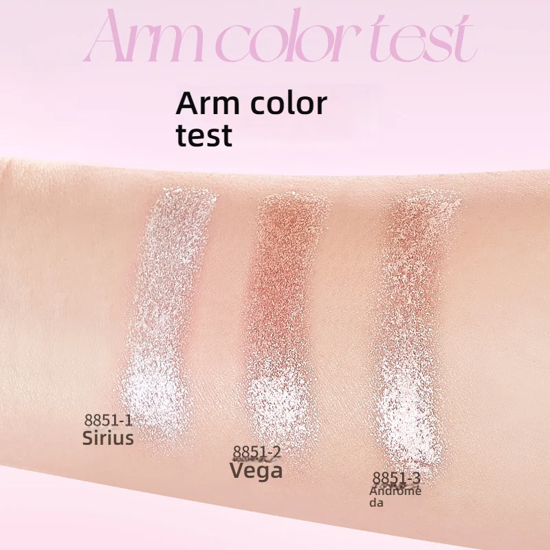 QXQY Polvo resaltador estroboscópico de diamante: brillo ultrafino y brillo intenso, brillo edifiable para rostro/cuerpo, M sin crueldad