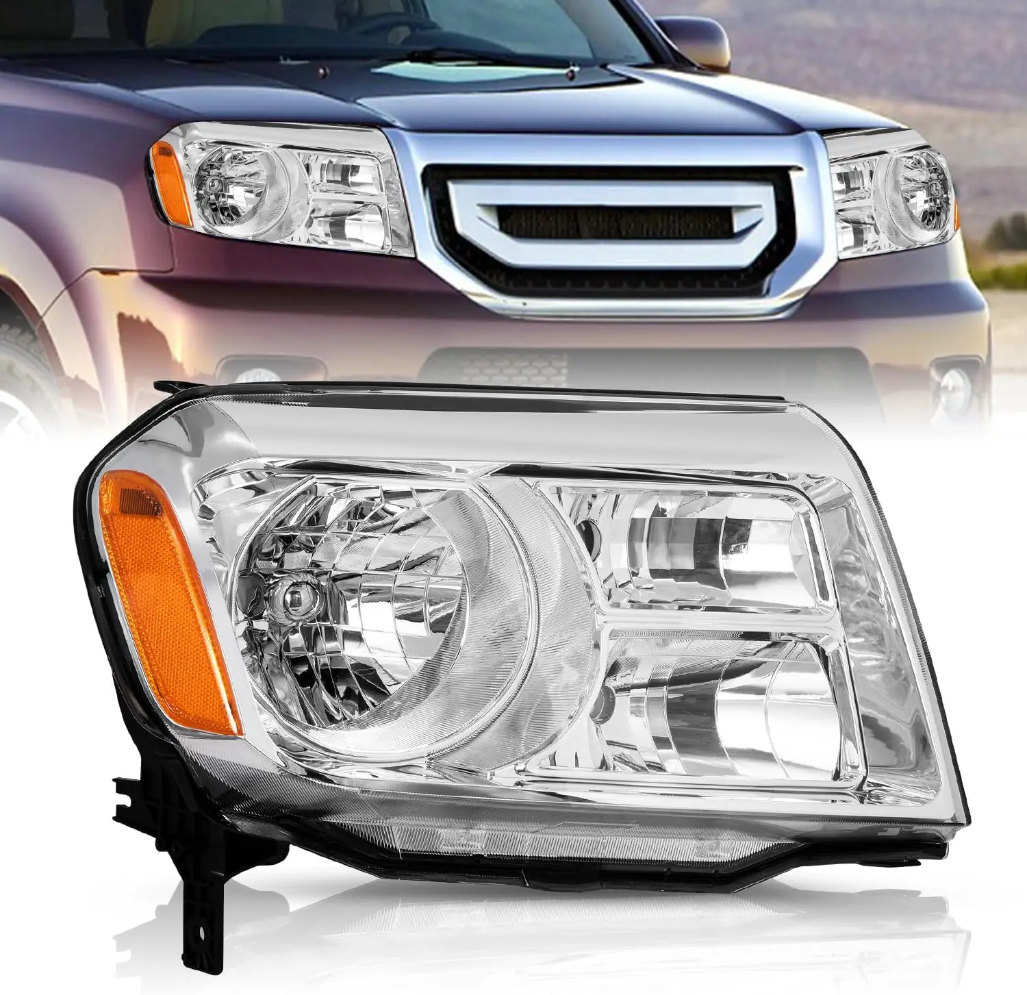 

Headlight Assembly Pair Fit 2012 2012 2014 2015 Honda Pilot OE Style Headlamp (Right Passenger Side)