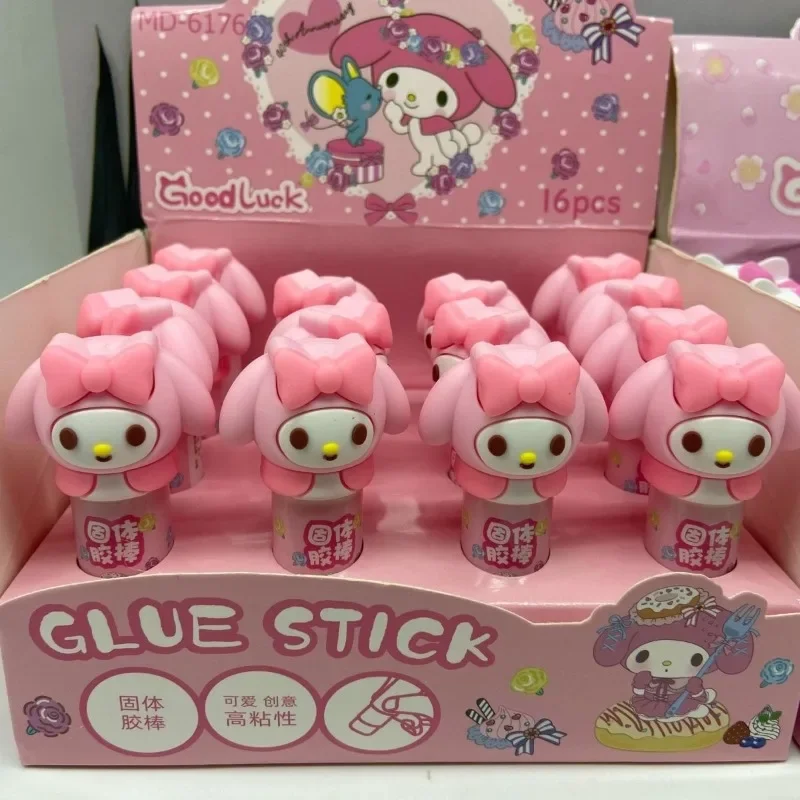 Sanrio Glue Stick Kawaii Kuromi My Melody Cinnamon Roll Cartoon Family High-Looking Student PVA Handmade DIY Glue Cartoon Cute