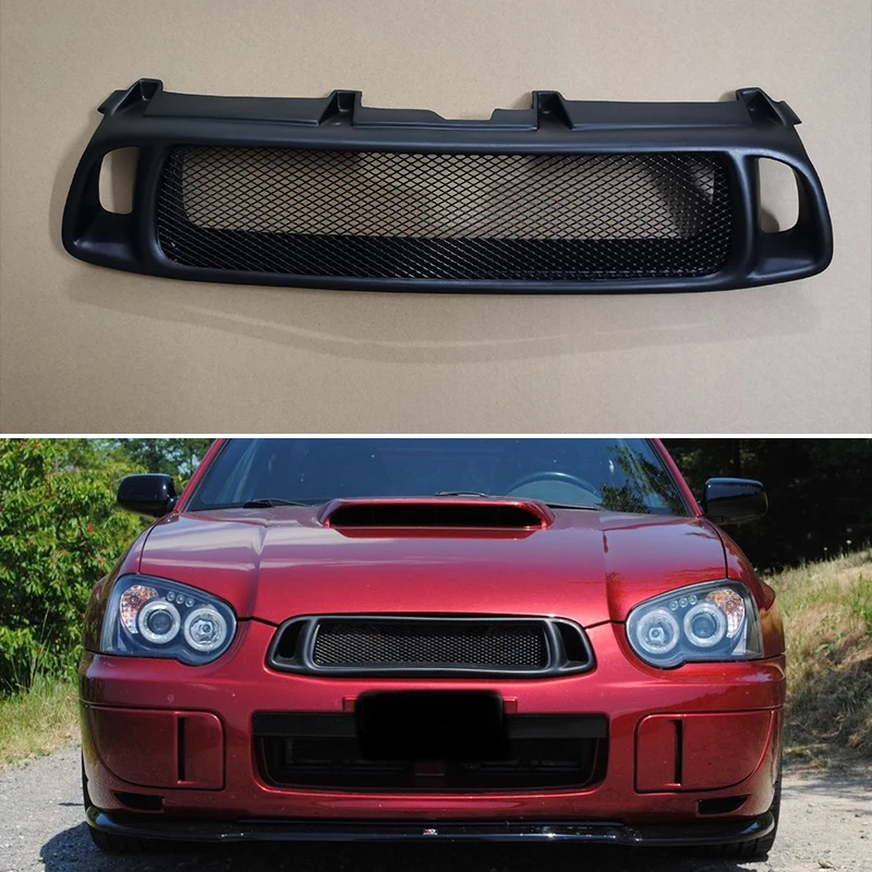 For Subaru Impreza WRX 2004 Year Racing Grille Matte Black Grill Body Kit Accessories