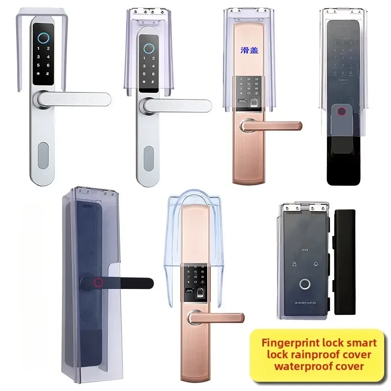 

Smart door lock waterproof cover fingerprint lock outdoor flip cover rainproof transparent plastic cover