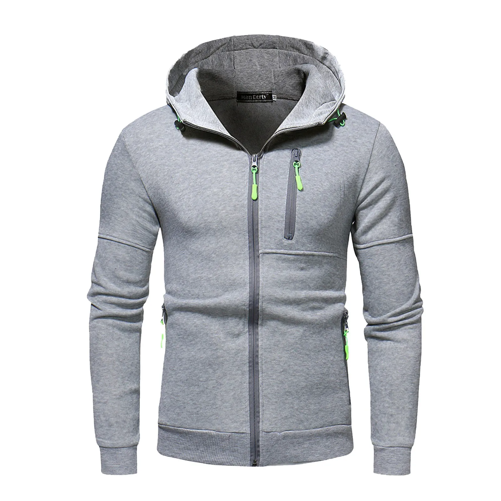 Men's Hoodie Zipper Pocket Sweatshirt Sport Outdoor  Casual Long Sleeve Slim Fit Cardigan Jackets Male Outwear Newest Clothes