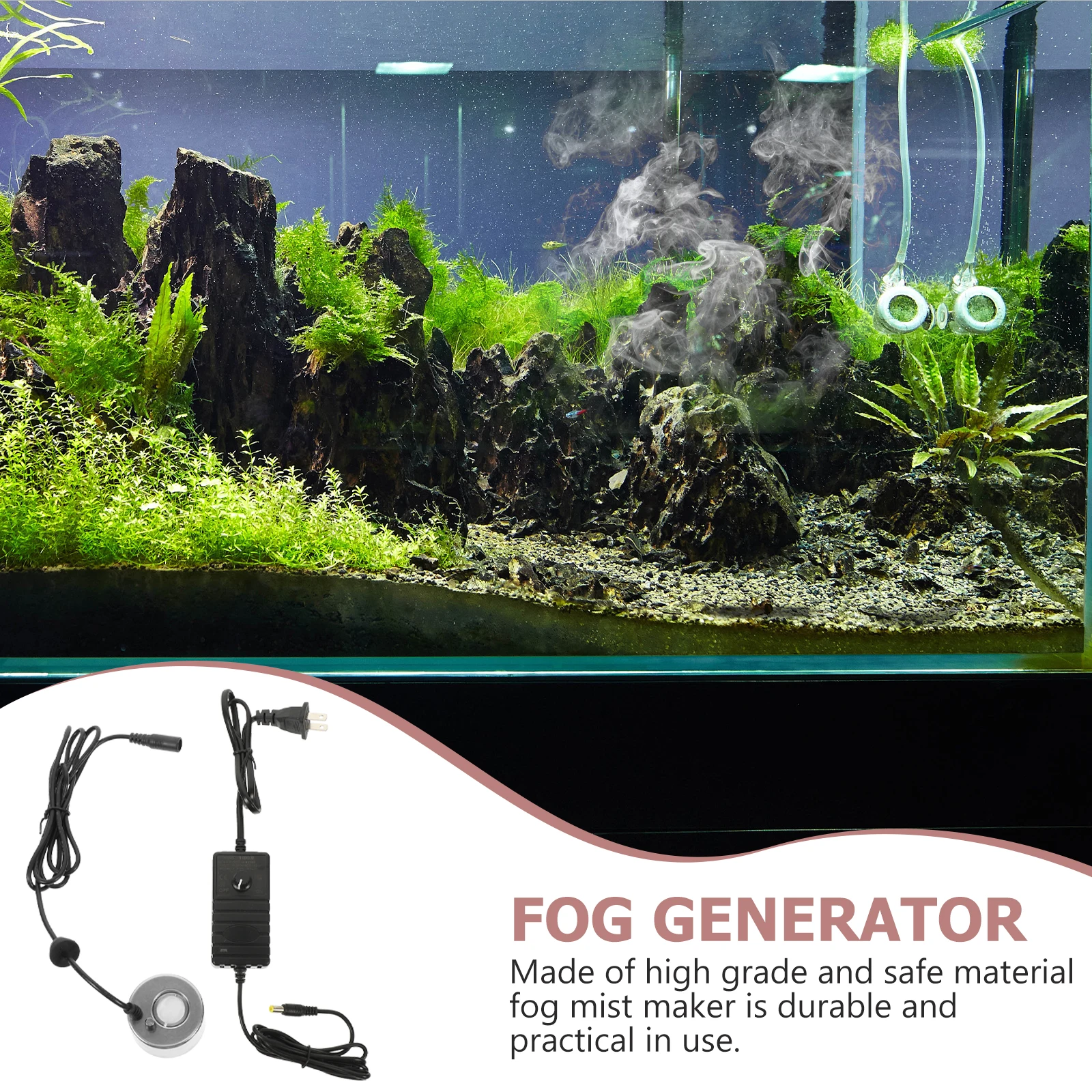 

Fog Ultrasonic Mist Maker Indoor Machine Fish Tank Landscape Decoration Plastic