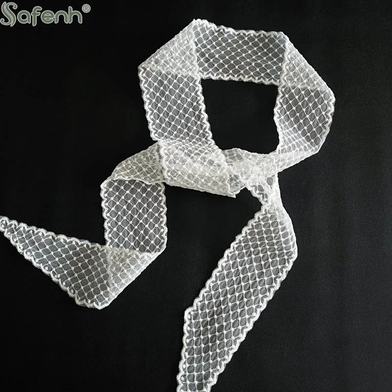 White Lace Mesh Waist Belt Embroidered Hollow Out Chain for Women Dress Summer Elegant Outfit Accessory