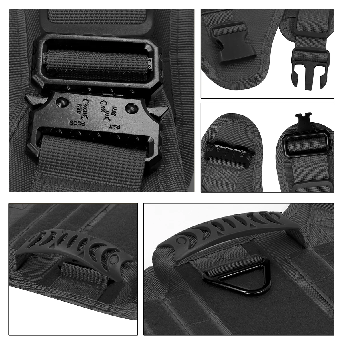 Service Dog Vest Tactical Dog Harness K9 Big Dog Harness K9 Dog Accessories No Pull Harness for Medium Large Dogs Training