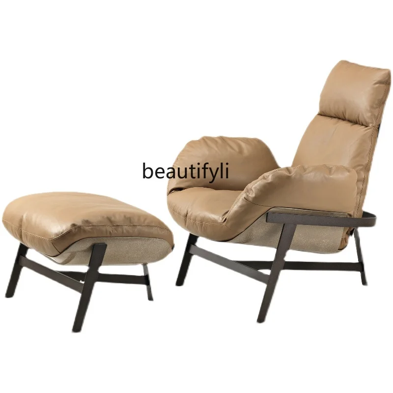 

Customized Italian Designer Chair FRP Hardware Tripod Chair Leather Fabric Couch Model Room Supporting Chair furniture