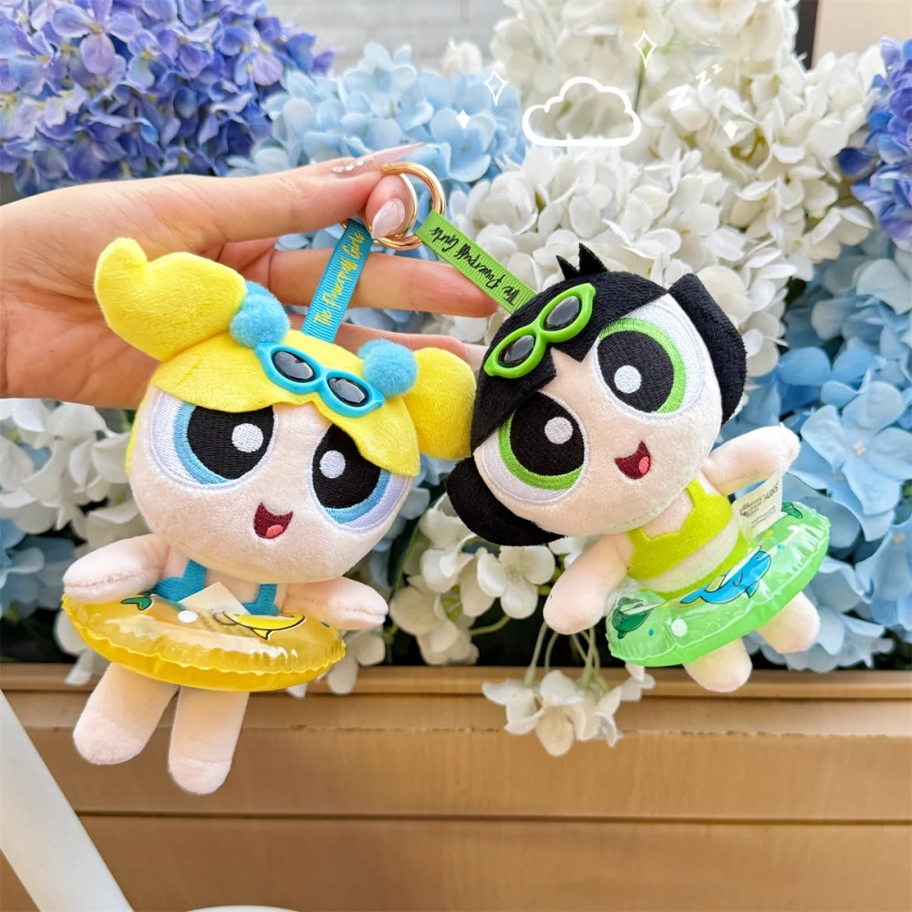 

Подлинная плюшевая кукла Powerpuff Girls Blossom Bubbles Pp, брелок с хлопковым наполнением, девичье сердце, украшение для рюкзака, куклы, подарки
