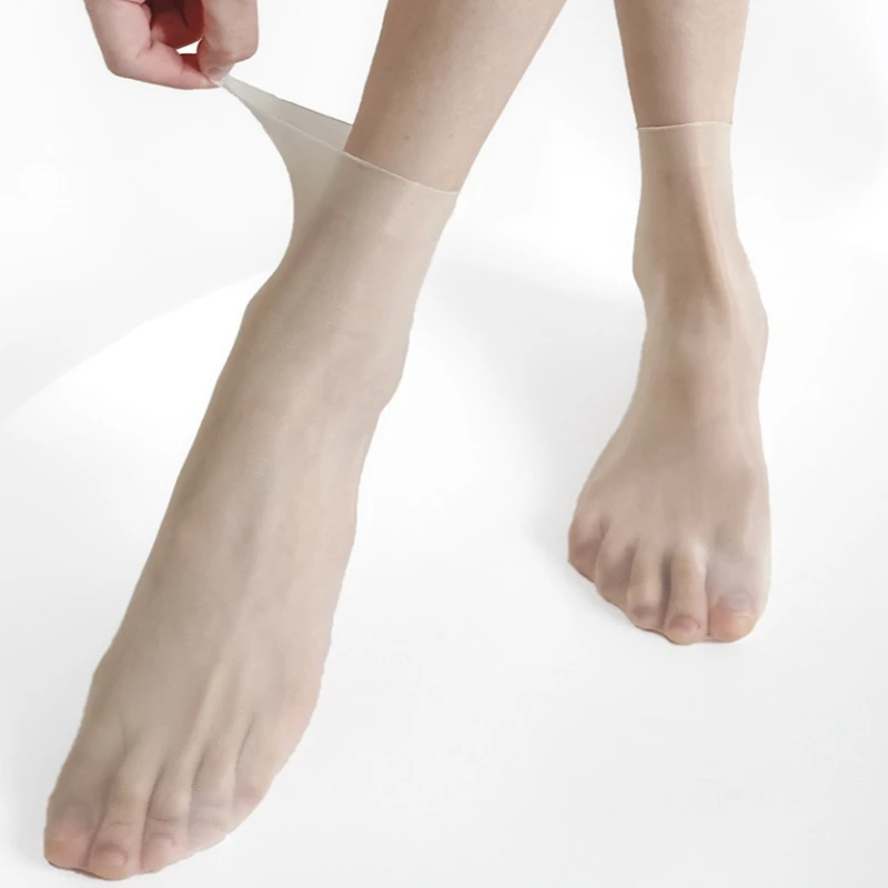 

Long Socks Women Lingerie Sexy Ultra-thin Transparent Silk Socks Summer Nylon Breathable Solid Color Elastic Medium Tube Socks