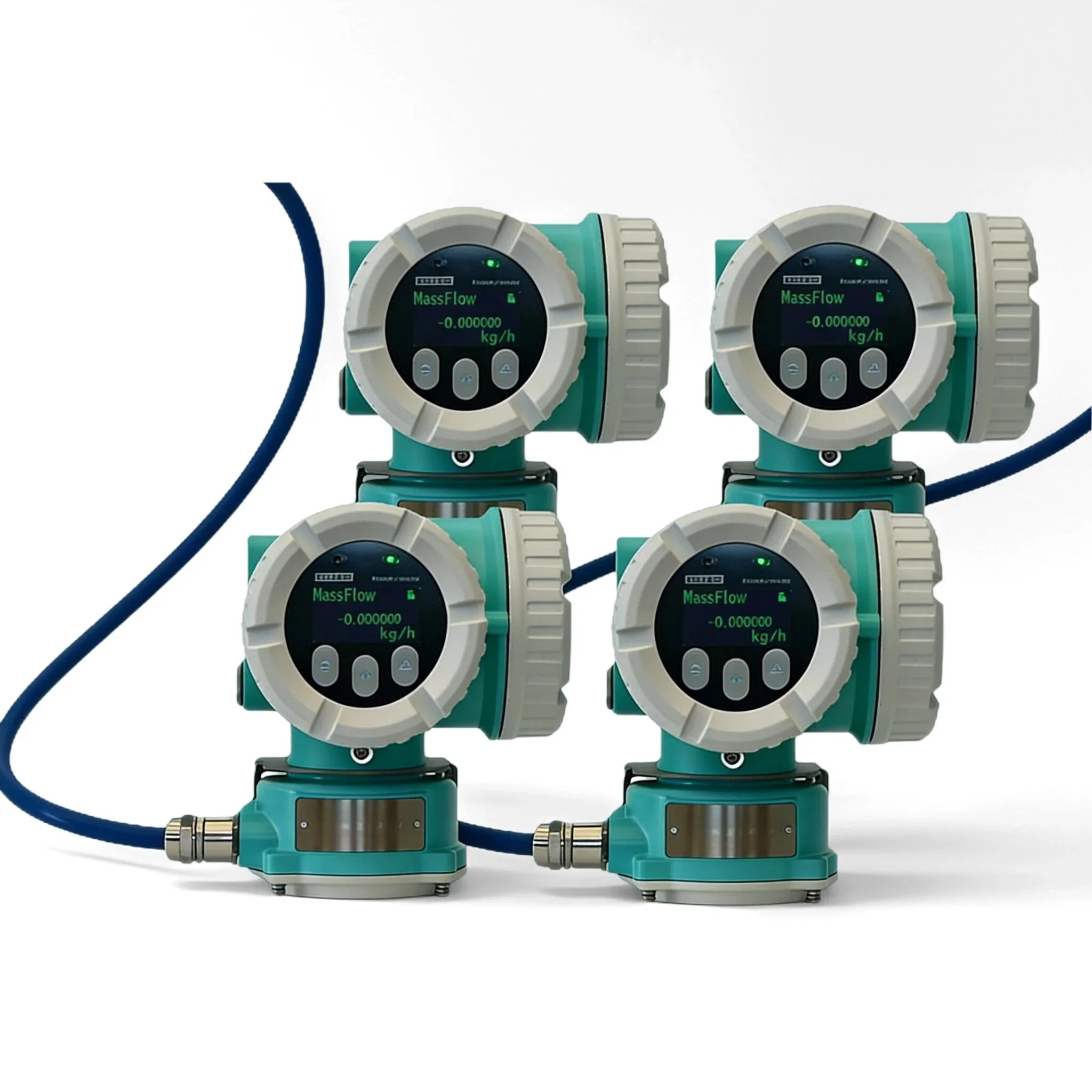 Variable Area Digital LCD Oil Flow Meter +/-0.05% Accuracy Continuous Electronic Water Liquid Flowmeter Flange Stainless Steel
