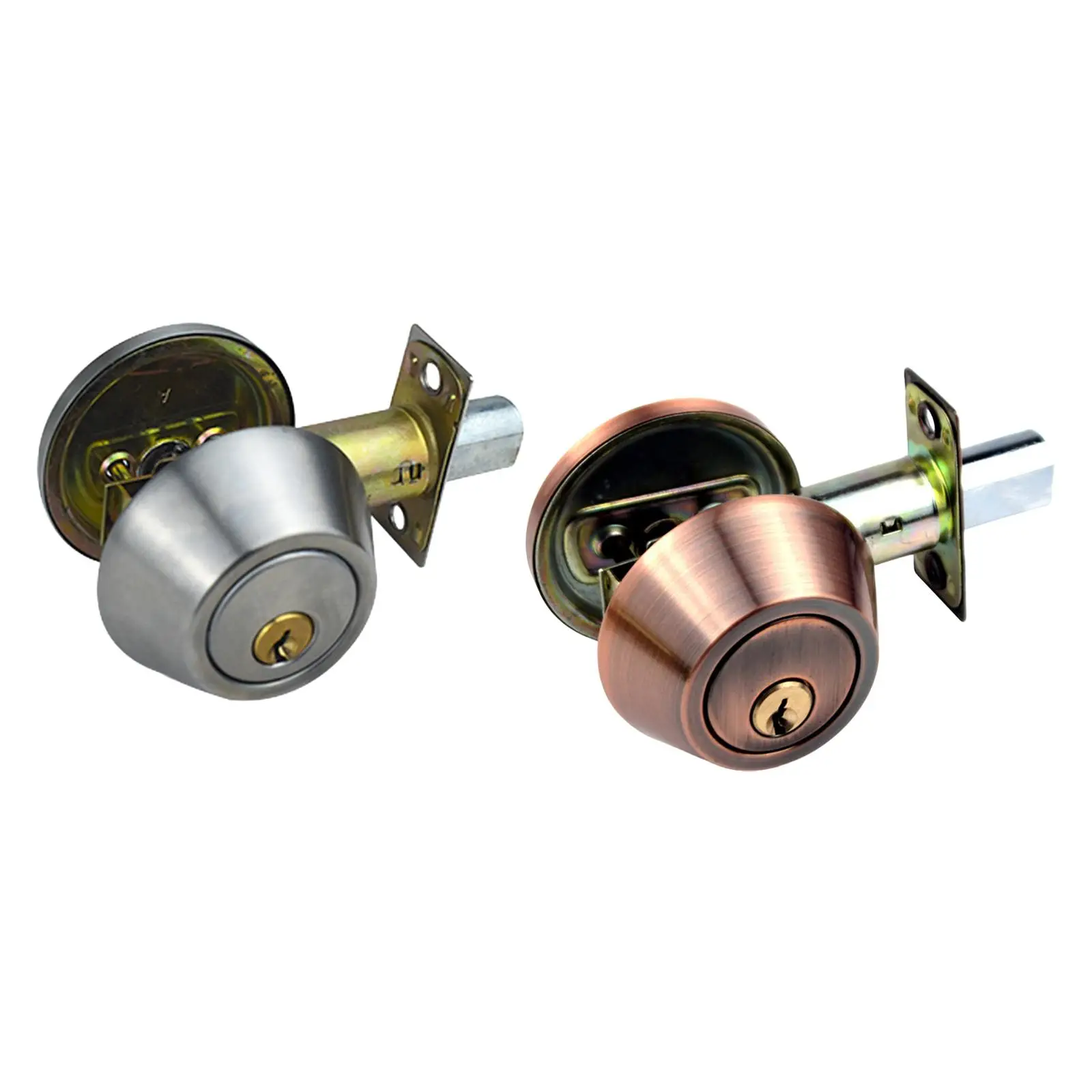 Door Lock with Keys Double Cylinder Contemporary Modern Round for Entrance Locker, Home ,House ,Cloakroom, Interior Exterior