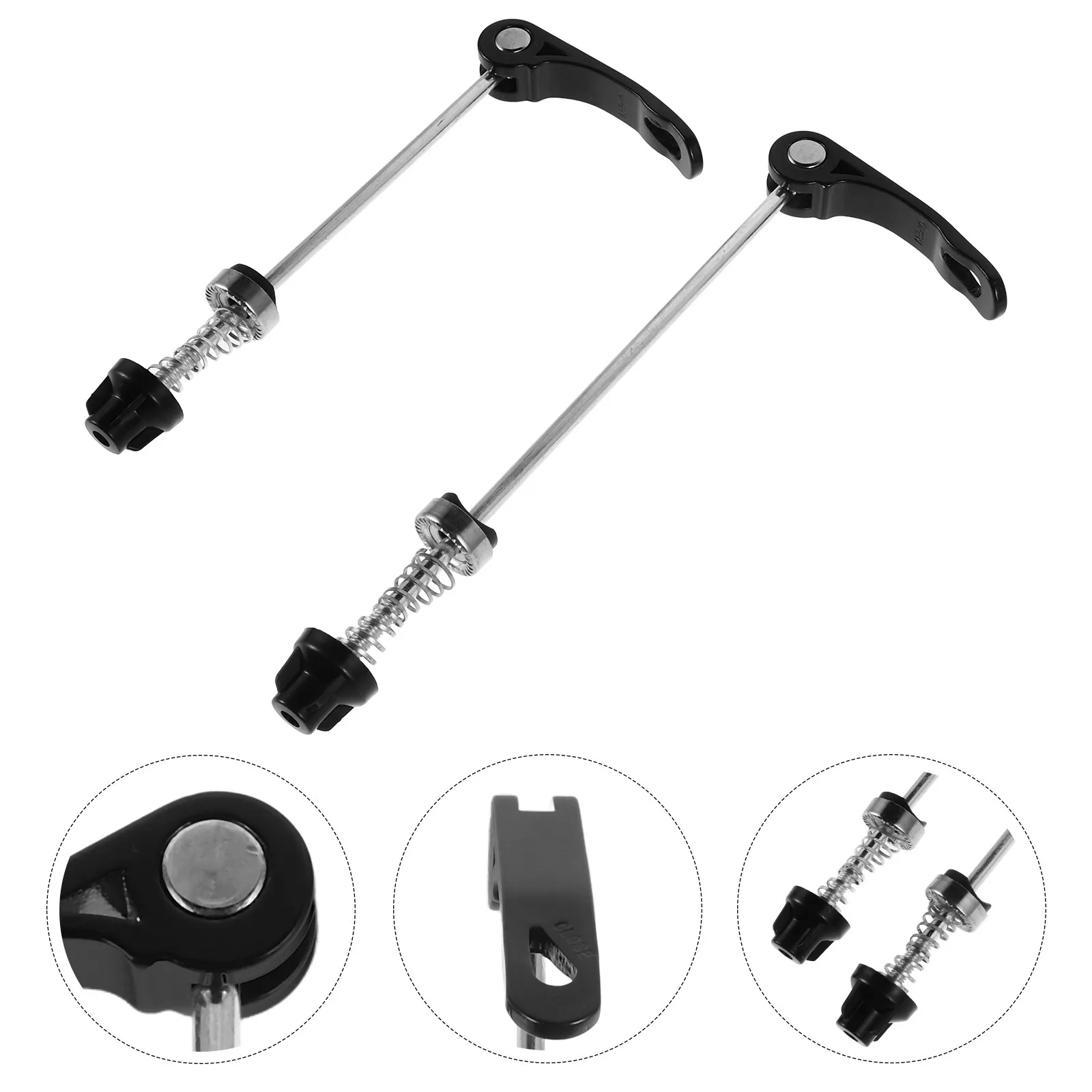 

2Pcs High Performance Quick Release Wheel Hub Skewers for Mountain Bike Front Rear Wheels Easy Tool Free Installation Enhanced