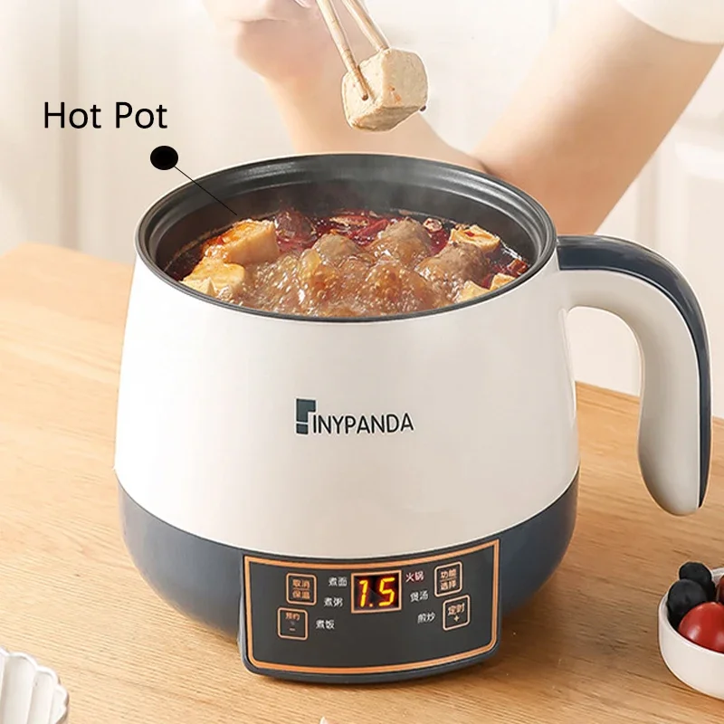 for  Layer Multifunction Electric Cooking Machine 1.7L Electric Rice Cooker Household 1-2 People Hot Pot Non-stick Pan