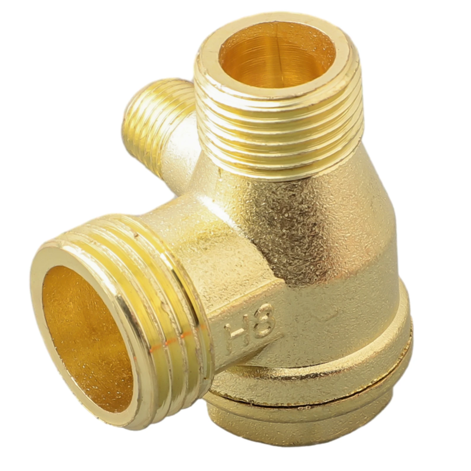 High Quality Check Valve Tube Parts 9mm Hex Nut Air Compressor Copper+Aluminum Flared Mouth G1/8 Thread Oil Pump