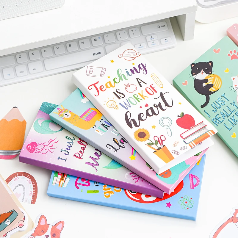 영어 교사의 스티커 메모 N 번 찢을 수 있습니다. 만화 색상 조합 특수 모양의 학생 메모