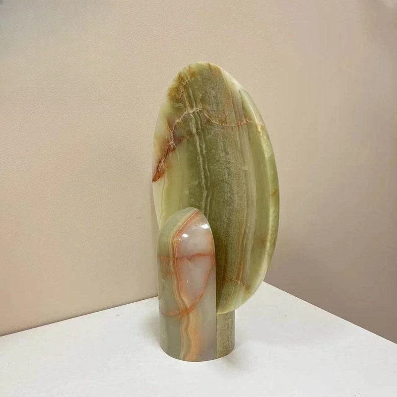 【Natural】Wabi-Sabi Minimalist American Table Lamp Marble Designer Post-Modern Lamp for Living Room Study Bedroom