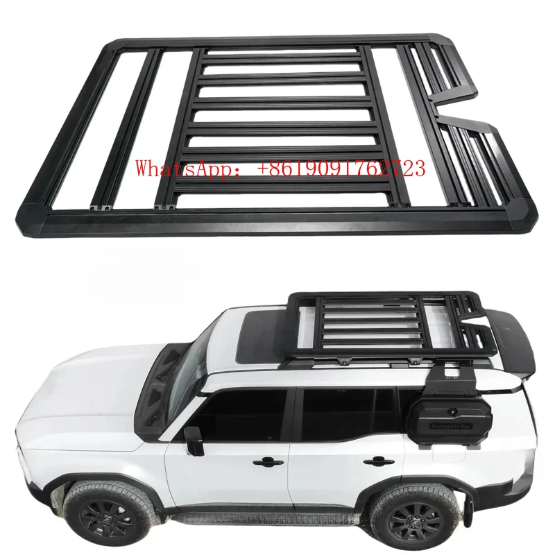 

Aluminum Alloy Off-Road Roof Rack Platform Cargo Basket with Bolt-On Mount