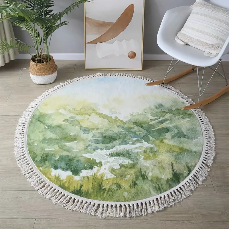 

VIKAMA картина маслом стиль цветочный ковер для спальни прикроватный ковер балкон коврик татами подушка подушка для сиденья украшение дома