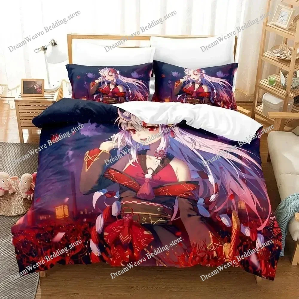 

Home Textile Cartoons Kawaii Nakiri Ayame Cover Duvet Cover Pillow Case Boy Girl Polyester Bedding Set King Queen Twin Size741