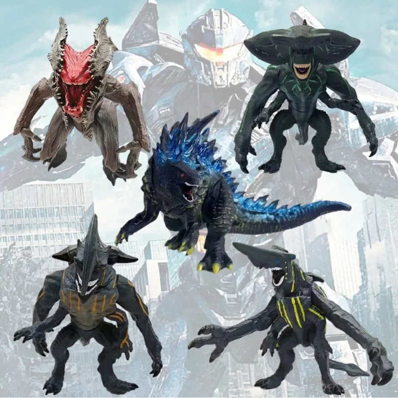 Pacifics Rims Movie Monsters Figure Leathback Mega Kaiju Trespasser Knifehead Figurine Model Ornament Children Birthday Gift New