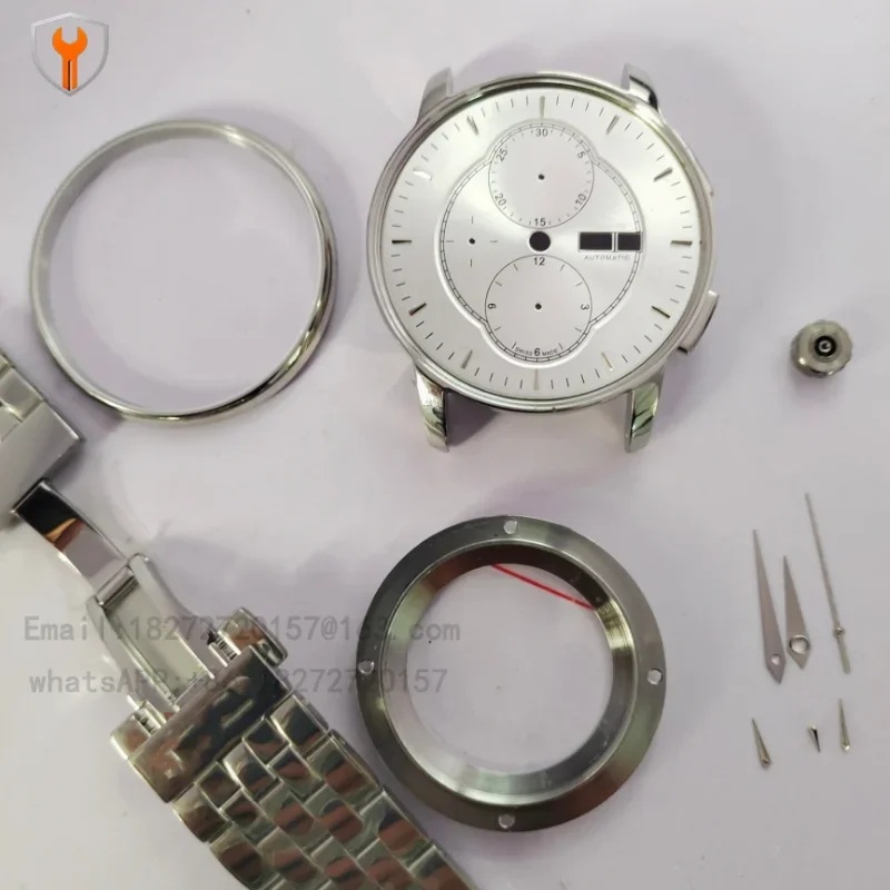 7750 case, M8607 case, watch case, watch accessories, sapphire mirror stainless steel case.