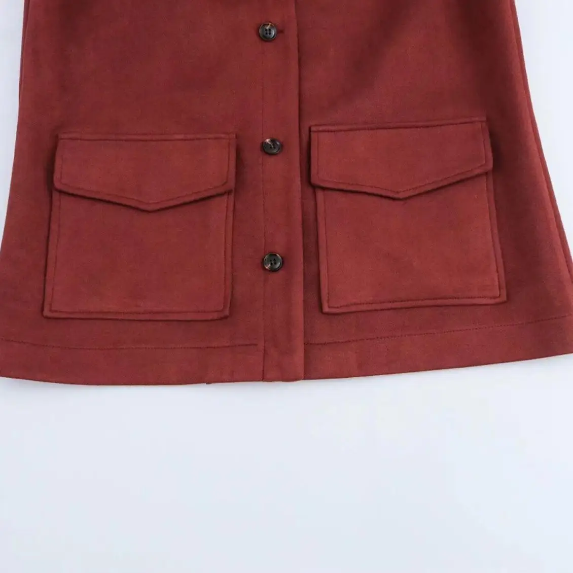 

ZBZA Autumn New Women's Faion Casual Velvet Surface Outerwear Street Sle Long Sve Single Button Polyester Fiber