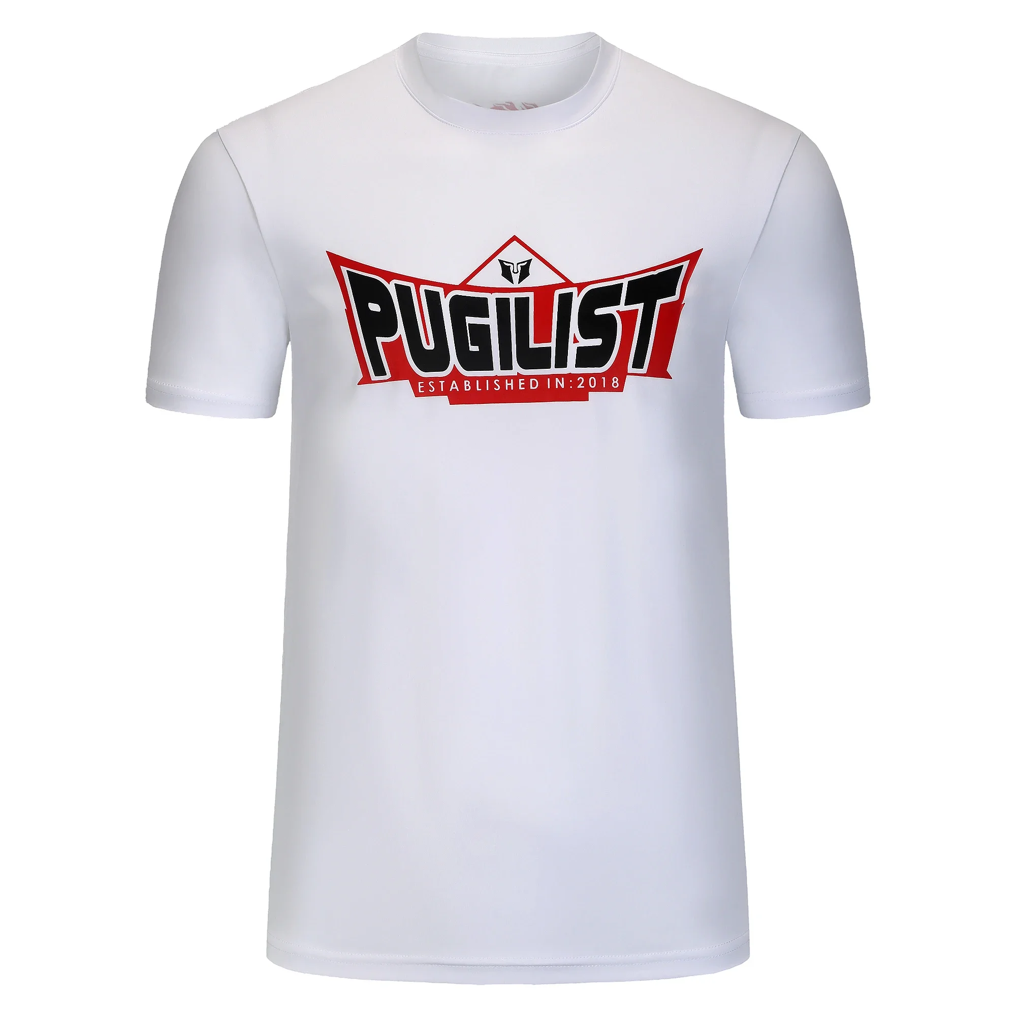 PUGILIST crown sports  t-shirt classics boxing quick drying  elastic training sports vest cool relaxed Dry Shirt--white/red