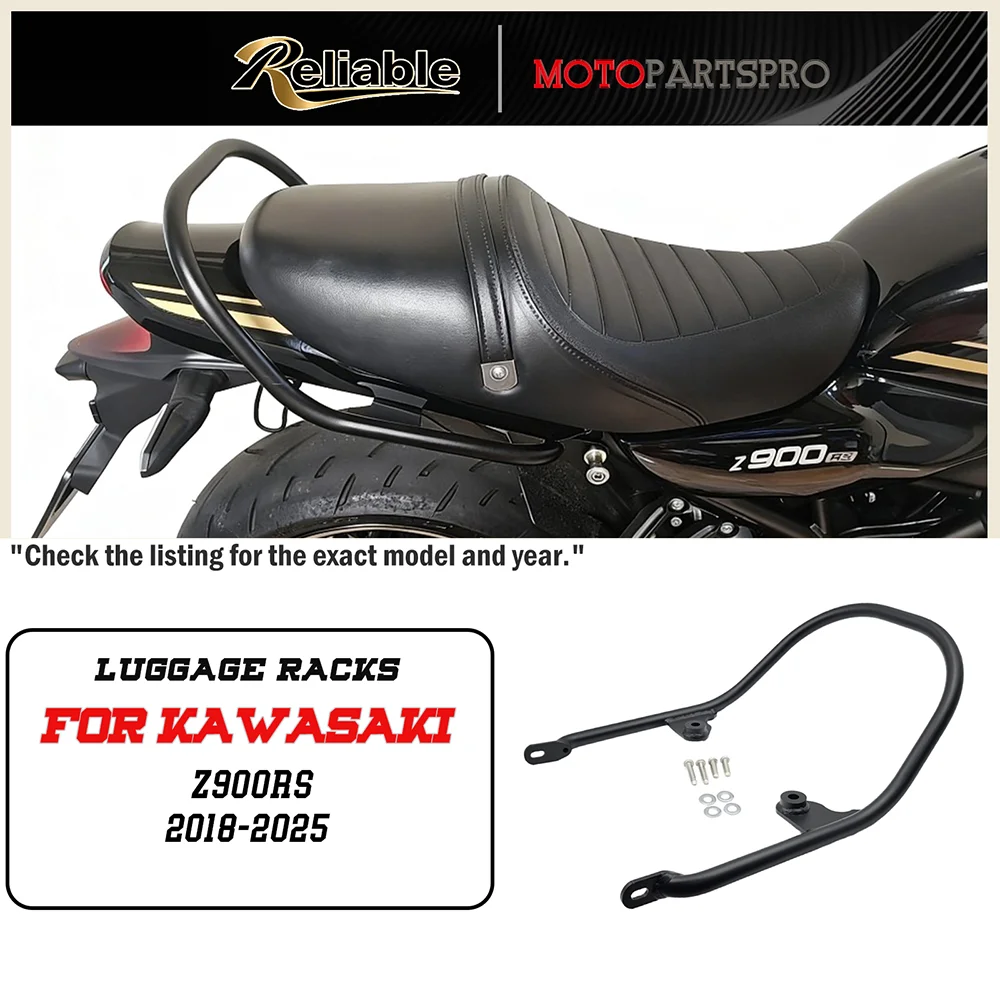

Багажник для мотоцикла Kawasaki Z900RS Z900 Z900 RS Cafe 2018-2025, заднее пассажирское сиденье, поручень, опорный кронштейн
