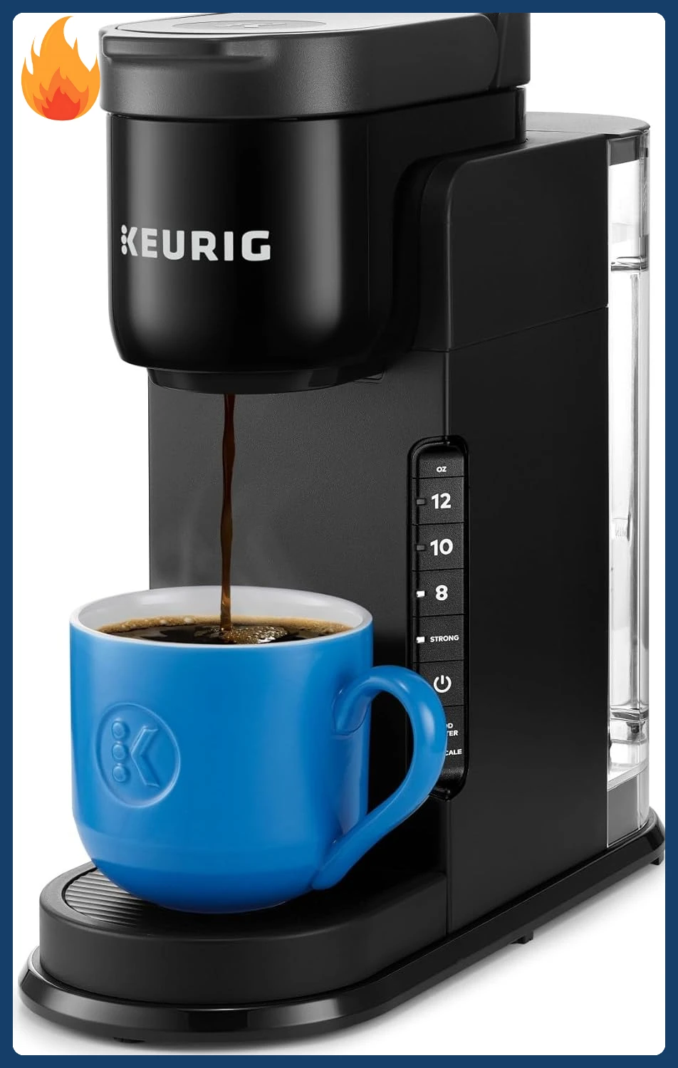 

[Discounted Price!]K-Express Single Serve K-Cup Pod Coffee Maker, 3 Brew Sizes, Strong Button Feature, 42oz Removable Reservoir,