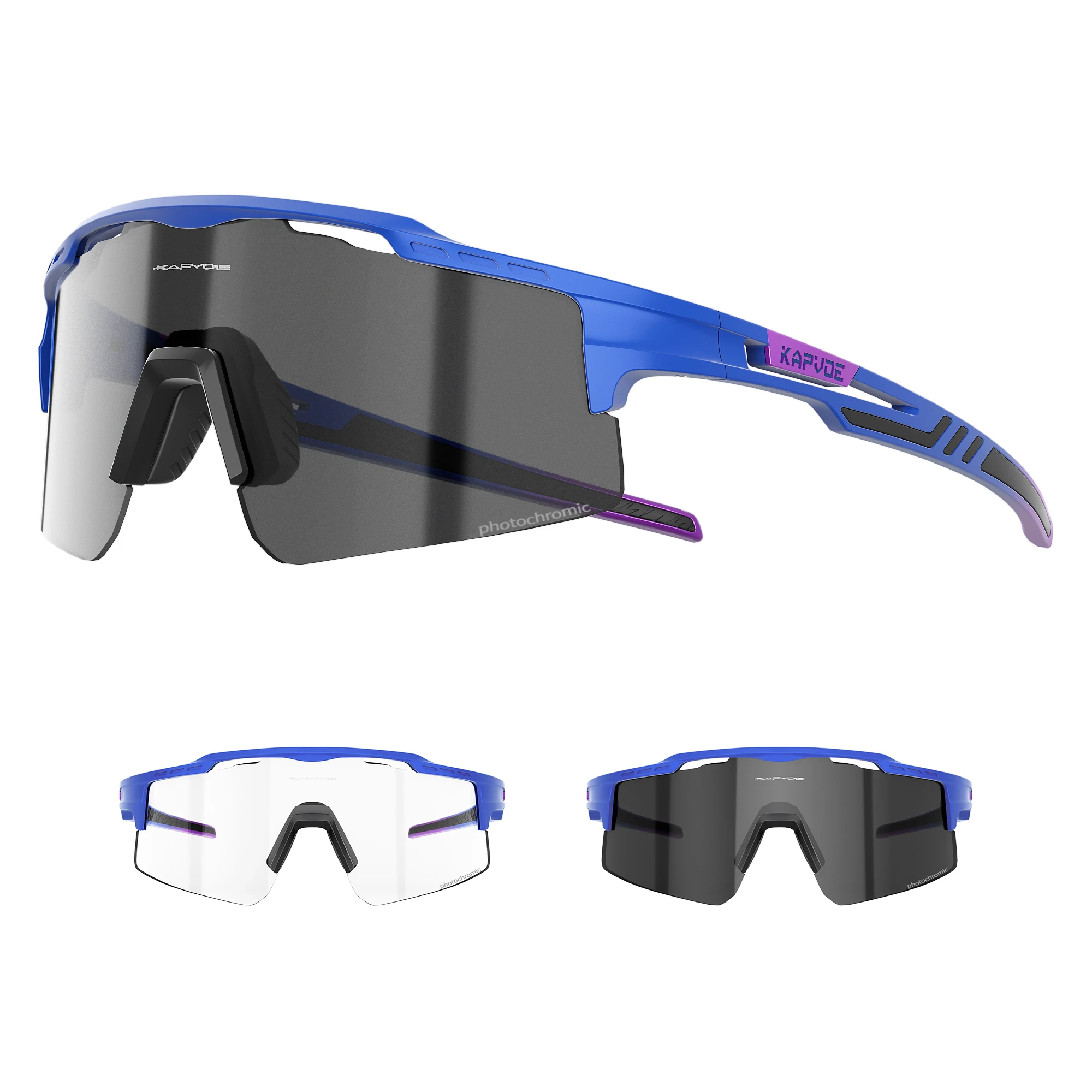 Kapvoe Outdoor Photochrome Fahrrad Sport Brille Männer Frauen Rennrad Sonnenbrille UV400 MTB Radfahren Eyewea Schutzbrillen