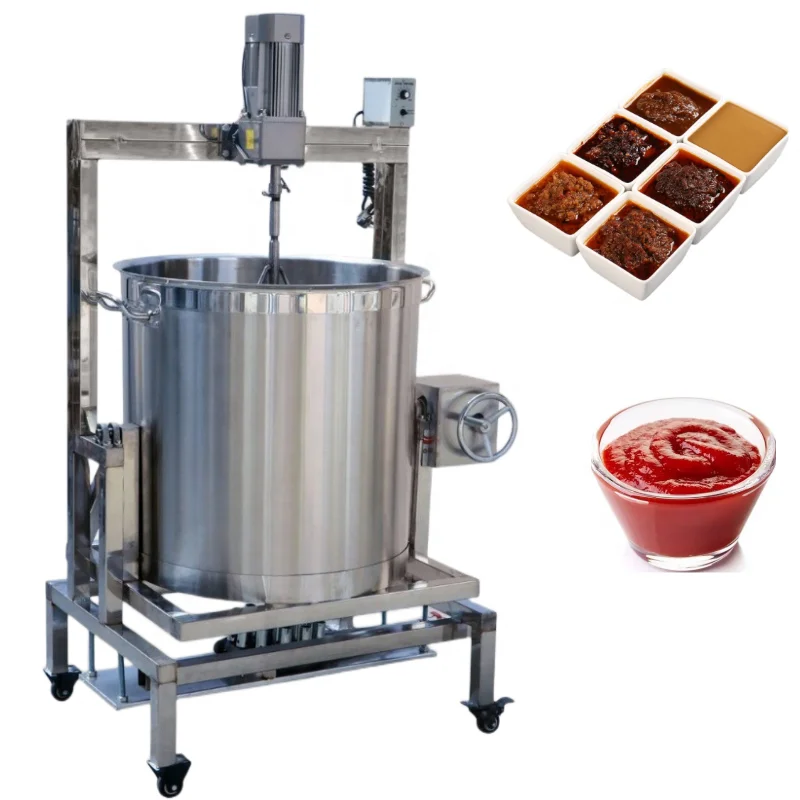 food heat machine Sugar Sauce Cooking Pots With Mixer/jam Jacketed Cooker With Agitator/candy Cooking Machine