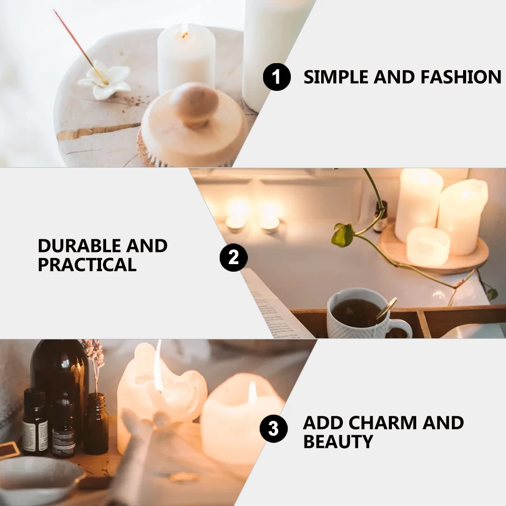 

3pcs Iron Holder Retro Decor Plate Vintage Metall Child Simple Candlestick Party Supplies Wedding Home